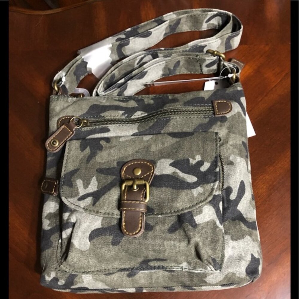 *NEW* CAMOFLAGE ADJUSTABLE SHOULDER STRAP CROSSBODY HANDBAG PURSE